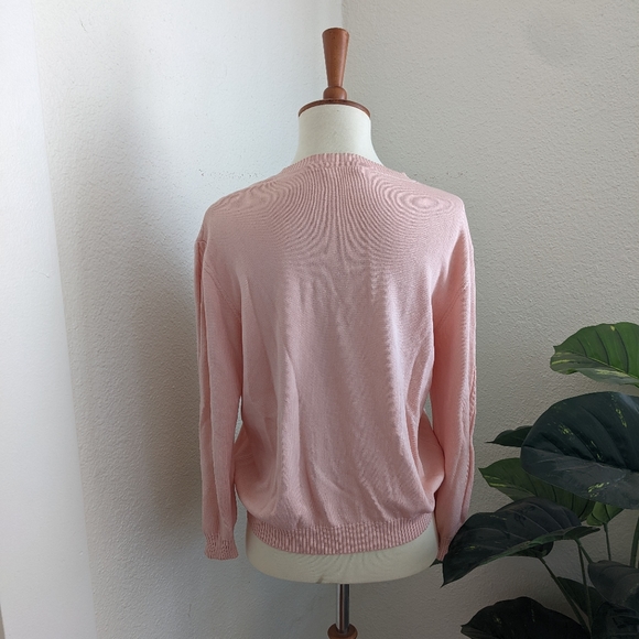 Escada soft pink Cupio Cable Knit Sweater Size M - Picture 2 of 6